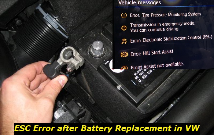 esc error after battery replacement